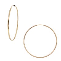 Gold Filled 40mm Yellow Endless Round Hoop Earring