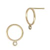 Round Gold Filled Yellow Loop Stud Earring with Jump Ring