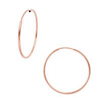 Gold Filled 30mm Rose Endless Round Hoop Earring