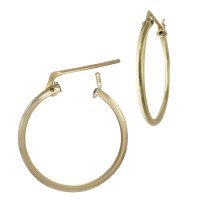 Round Tube Gold Filled 1.25mm Thick Round Click Hoop Earring