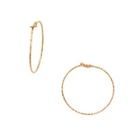 Gold Filled Yellow 45mm Wire Beading Hoop Earring