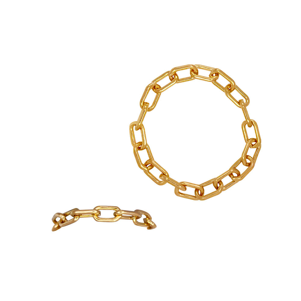Gold Filled Yellow 2.4mm Paper Clip Chain Stacking Ring