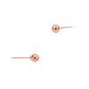 14K Gold Rose 3.0mm Round Ball Earring Stud