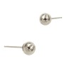 14K Gold White 6.0mm Round Ball Earring Stud