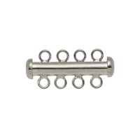 4 Row Sterling Silver Multi Row Tube Bar Clasps