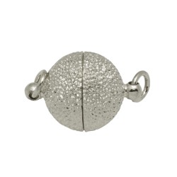 10mm Sterling Silver Stardust Round Ball Magnet Clasp