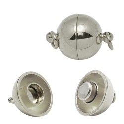 10mm Sterling Silver Smooth Round Ball Magnet Clasp
