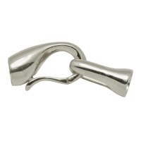 Gray Rhodium Sterling Silver 33mm Hook Clasp Set