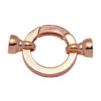 Rose Sterling Silver 22mm Flat Ring Clasp