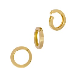 14K Gold Round 10mm Snap Close Chain Link Connector