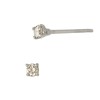 14K Gold White 2mm Full Cut Diamond Solitaire Stud Earring