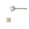 14K Gold White 2.5mm Full Cut Diamond Solitaire Stud Earring