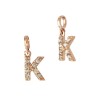 Block Style Mini 14K Gold Alphabet Letter Initial Charm with Diamonds