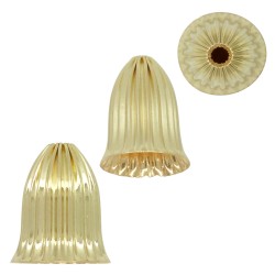 15.7x17.1mm Gold Filled Corrugated Bell Bead Cap