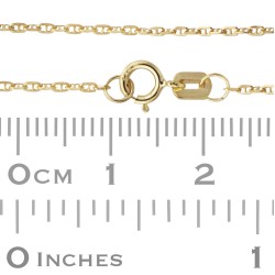 1.1mm Yellow 14K Gold Diamond Cut Anchor Chain