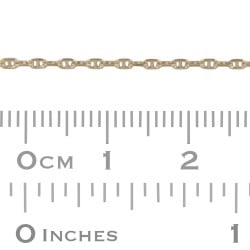 1.5mm Yellow 14K Gold Diamond Cut Anchor Chain