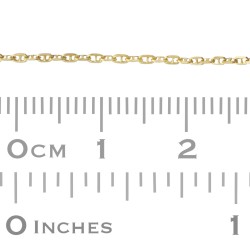 1.1mm Yellow 14K Gold Diamond Cut Anchor Chain
