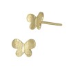 6.5x4.5mm 14K Yellow Gold Butterfly Stud Earring