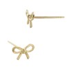 6mm 14K Yellow Gold Bow Earring