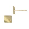 6mm 14K Yellow Gold Square Stud Earring