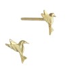 14K Gold Hummingbird Stud Earring