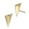 14K Gold Yellow Right Triangle Triangle Stud Earring