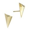 14K Gold Yellow Right Triangle Triangle Stud Earring