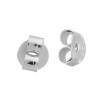 Sterling Silver White 0.76-0.91mm Friction Push Back Earring 