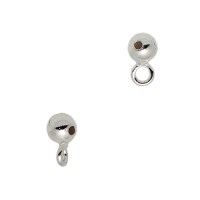 4mm Sterling Silver Round Bead Bail