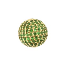 10mm 14K Gold Tsavorite Round Ball Bead
