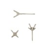 Round Single Wire Martini 4 Prong Setting for Solitaire Stud Earring