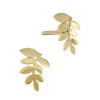 14K Gold Leaf and Branch Stud Earring