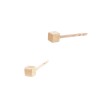 2.0mm 14K Gold Rose Cube Stud Earring