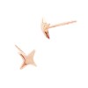5.0mm 14K Gold Rose X Criss Cross Pointy Stud Earring