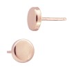 14K Gold Rose 5.5mm Flat Round Circle Disc Stud Earring