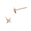 4.0mm 14K Gold Rose X Criss Cross Pointy Stud Earring