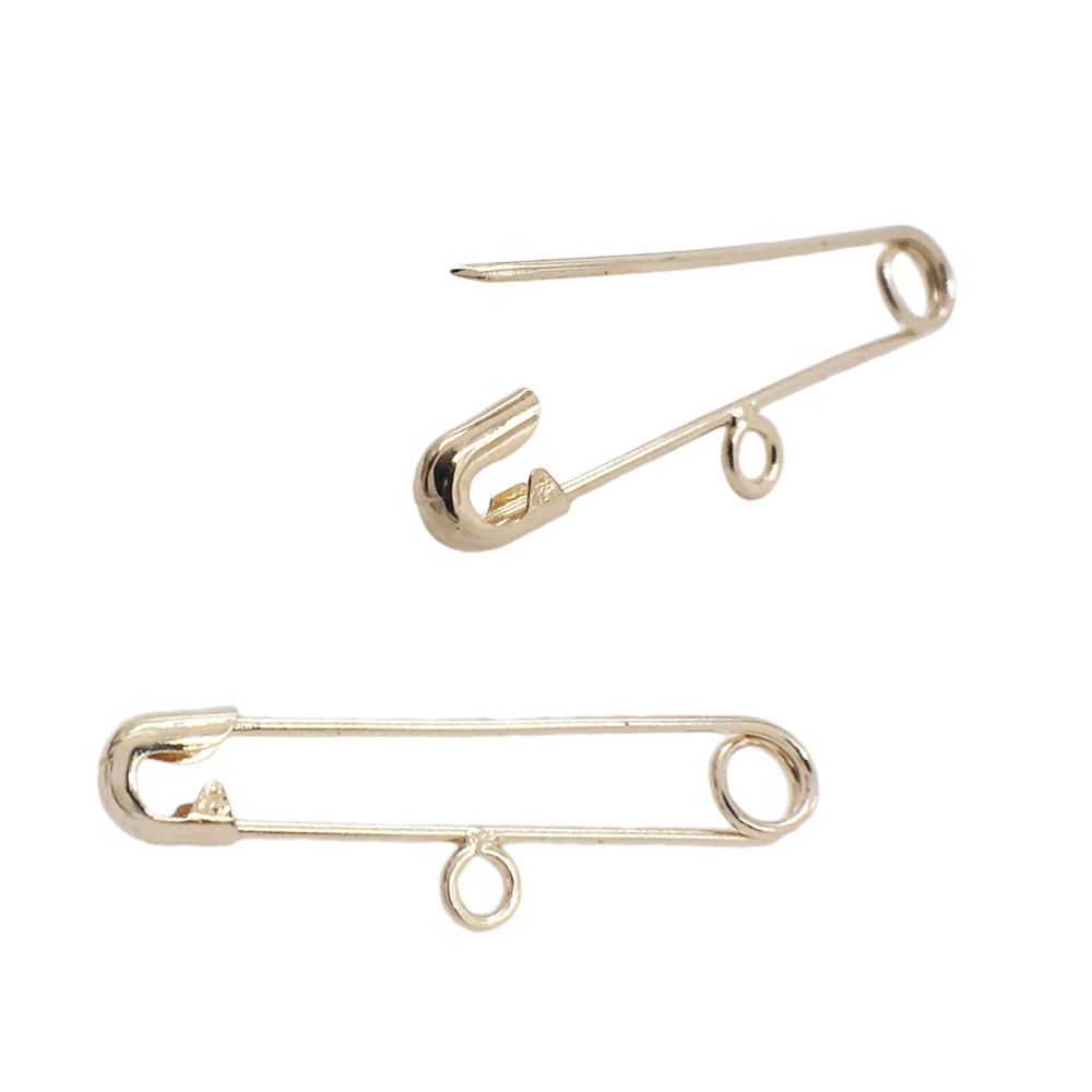 14K Gold Yellow 24x5mm Safety Pin