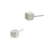 3.5mm 14K Gold White Cube Stud Earring