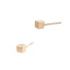 2.5mm 14K Gold Rose Cube Stud Earring