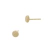 4.0mm 14K Gold Yellow Round Button Disc Stud Earring