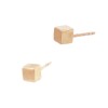 3.5mm 14K Gold Rose Cube Stud Earring