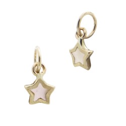 14K Gold Mother of Pearl Star Charm