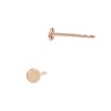 3.0mm 14K Gold Rose Round Button Disc Stud Earring