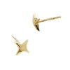 5.0mm 14K Gold Yellow X Criss Cross Pointy Stud Earring