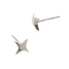 5.0mm 14K Gold White X Criss Cross Pointy Stud Earring