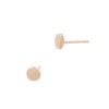 4.0mm 14K Gold Rose Round Button Disc Stud Earring