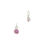 Round Pink Sapphire 2.5mm 14K Gold Bezel-Set Gemstone Charm