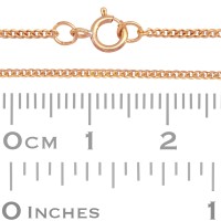 Gold Filled Rose Round Curb Link Chain