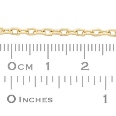 Gold Filled Smooth, Rounded Solid Link 2.3mm Rounded Rectangle Cable Chain