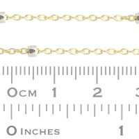 Oval Link Gold Filled Chain, Sterling Silver Beads Chain By Foot Satellite Chain with Roundel Beads